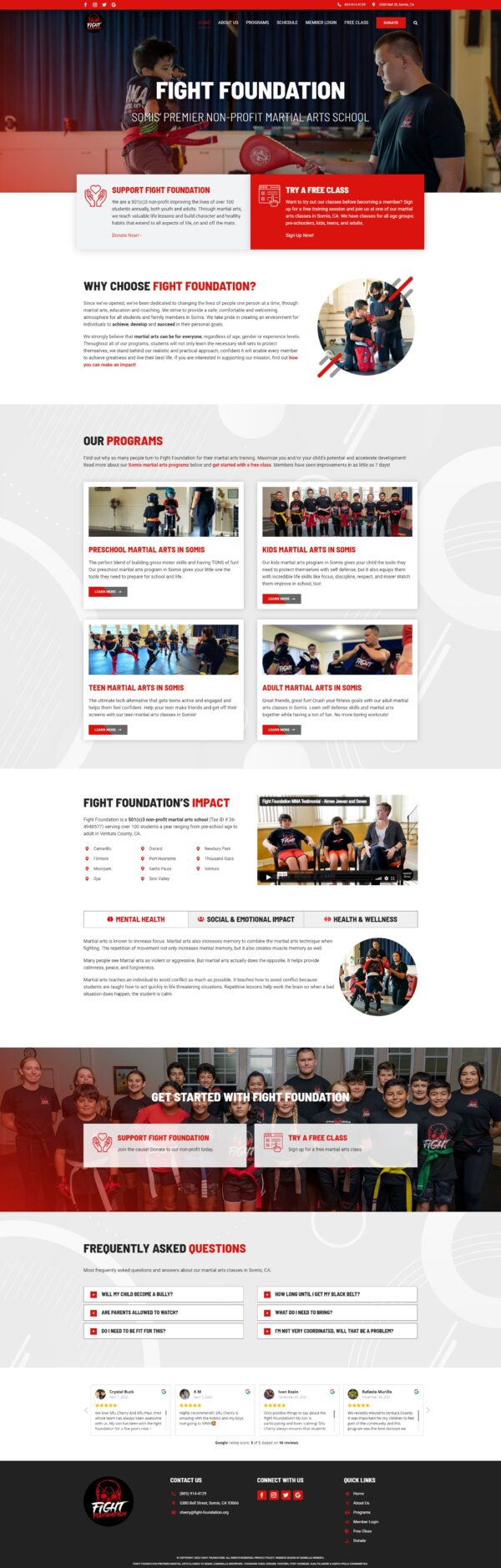 Web Design: Fight Foundation