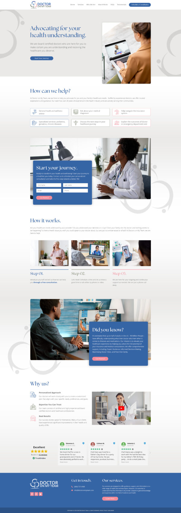 Doctor on My Team Website Design